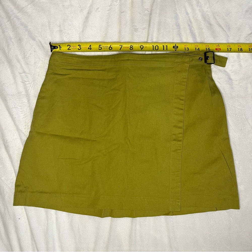 Wild Fable Belted Wrap Mini Skirt Stretchy Waste-band Sz M